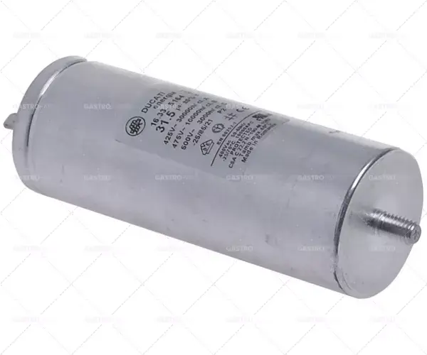 Ověřený provozní kondenzátor, kapacita 31,5µf 450V s kovovým pouzdrem tolerance 5% ø 45mm d 132mm