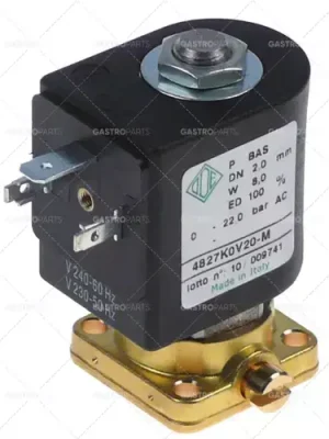 elektromagnetický ventil mosazný 2-cestný 230 VAC DN 2mm -10 do 140°C cívka typ ADA Ihned K Objednání