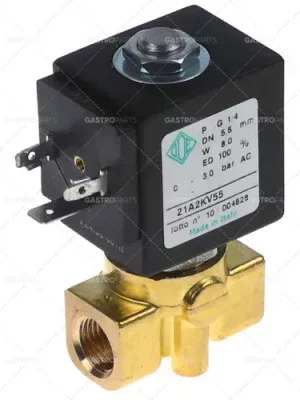 Cenově Výhodný elektromagnetický ventil mosazný 2-cestný 24 VAC vstup 1/4" výstup 1/4" připojení 1/4" L 40mm DN 5,5mm
