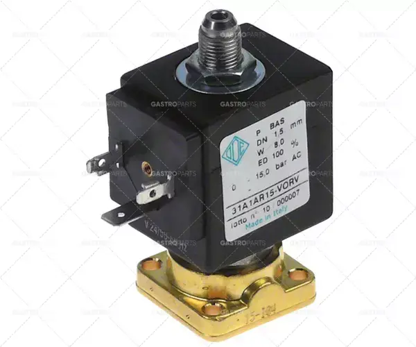 Horká Nabídka Nahrazeno 370785 / elektromagnetický ventil mosazný 3-way 24 VAC DN 1,5 mm -10 až + 140 ° C ODE série 31A1 cívky typ BDA