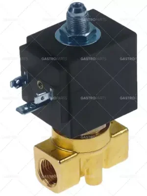 elektromagnetický ventil mosazný 3-cestný 230 VAC připojení 1/4" dn 40mm dn 2mm Zlevněný