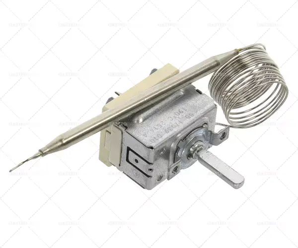 Akční Nabídka Termostat řídící T.MAX. 190°C provozní rozsah 130 - 190°C 1-pólový 16A 1NO senzor o 6mm sondy L 115mm