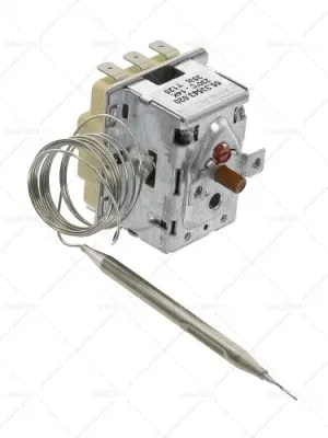 Výhodná Nabídka bezpečnostní termostat vypínací teplota 230°C 3pólová NC 20A sonda ø 6mm sonda L 103mm