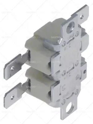 bimetalový termostat vzdálenost otvorů 34mm vypínací tep. 91°C 2NC 2pólové připojení F6.3 Nízká Cena
