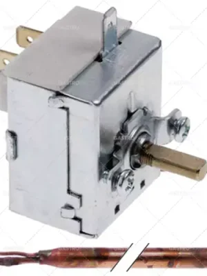 Termostat T.MAX. 90 ° C provozní rozsah 0 až 90 ° C, 1-pólový 16A 1CO sonda o 6,5 mm Sonda 98 mm L Expresní Doručení