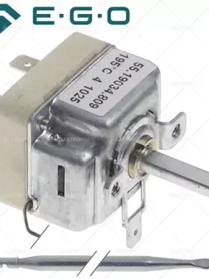 Cenový Hit termostat t.max. 195°C teplotní rozsah 65-195°C 1pólová sonda 1NO 16A ø 4mm sonda L 106mm