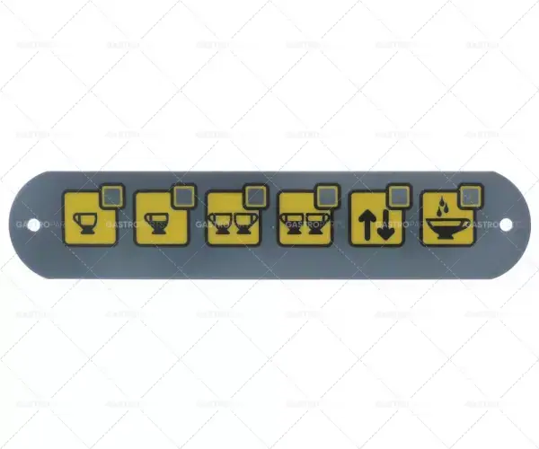 Akční Cena panel tlačítek dlouhý 164 mm široký 34 mm 6 tlačítek šedý