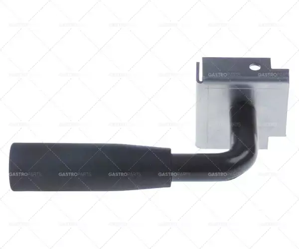 Sleva rukojeť pece na pizzu délka 140 mm šířka 78 mm průměr 27,5 mm černá
