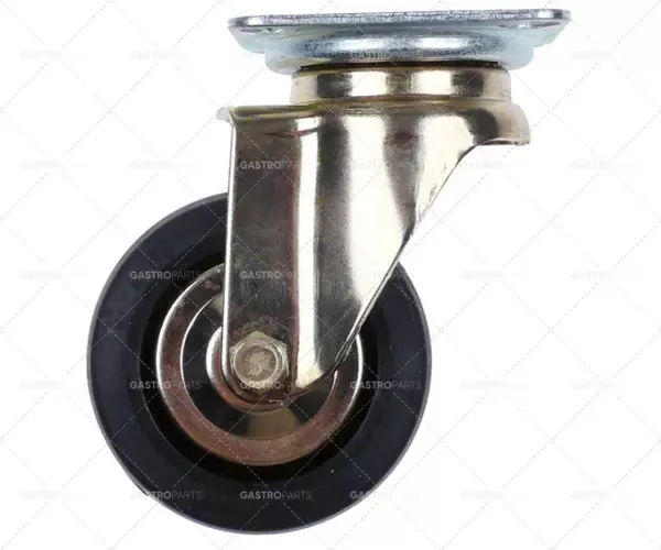 Autentický otočné kolečko bez brzdy ø 63 mm upevnění desek 60x60 mm pouzdro zlaté barvy