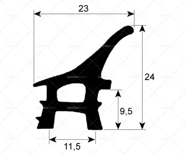 profil těsnění dveří 2403 délka 470 mm Autentický