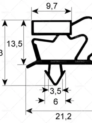 Cenově Výhodný Těsnění pro chladicí zařízení 9048 š 645 mm d 1605 mm velikost zástrčky dveří