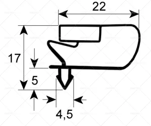 profil těsnění pro chladicí zařízení 9796 š 650 mm d 1595 mm velikost zátky Koupit Online