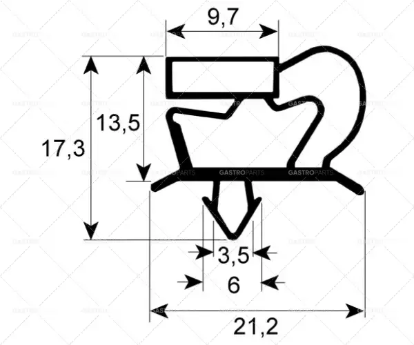 Profil studený spoj 9048 B 637 mm L 742 mm Steckmaß Horká Nabídka