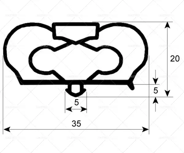 Profil studený spoj 9798 B 426 mm H 776 mm Steckmaß Časově Omezené