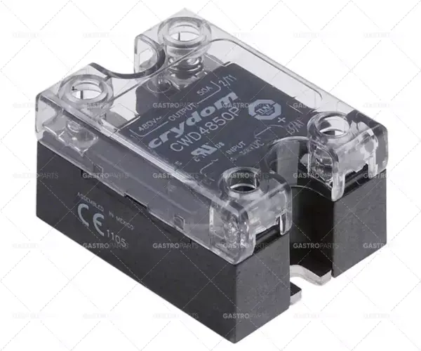 Zlevněný polovodičové relé CRYDOM 1 fáze 50A 480V 4-32VDC D 57mm Š 45mm šroubovací typ CWD4850P