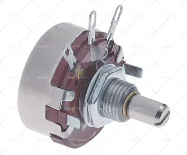 Značkový potenciometr dia 27,5 10kohm montážní délka 10mm montážní průměr 6mm závit m10 2W wth118-1a