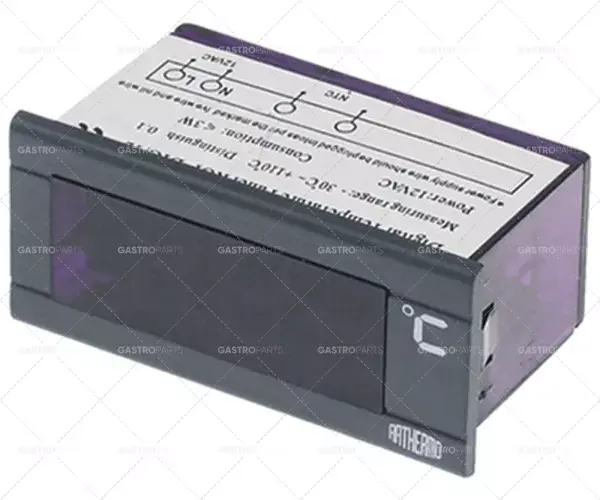 teploměr ARTHERMO typ ROF-DIG/12 montážní rozměry 58x26mm 12V napětí AC Novinka