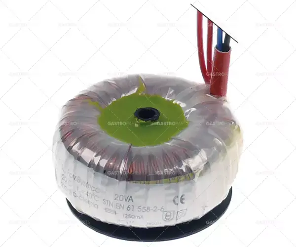 Vysoce Kvalitní transformátor primární 230VAC sekundární 11,5VAC 20VA připojovací kabel 200mm 50Hz typ toroidní