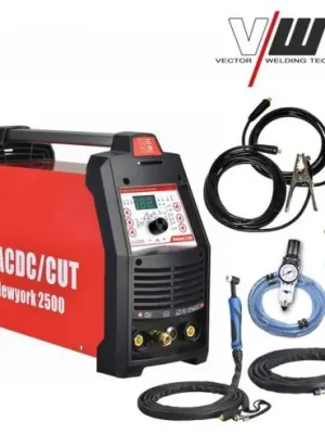 Originální VECTOR NewYork 2500 AC/DC PLASMA + kabely + hořák TIG + hořák Plasma + ventil + láhev ARGON plná