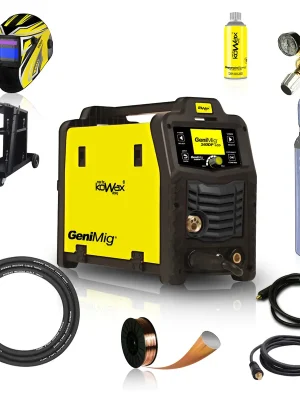 KOWAX GeniMig 240DP LCD, MIG/MAG/LiftTIG, Double Pulz, SYN, JOB18, 2T/4T/S4T, 4kl Set 4 Autentický