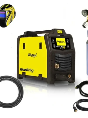 Koupit Online KOWAX GeniMig 240DP LCD, MIG/MAG/LiftTIG, Double Pulz, SYN, JOB18, 2T/4T/S4T, 4kl + kabely + hořák + kukla + ventil + láhev CO2 plná