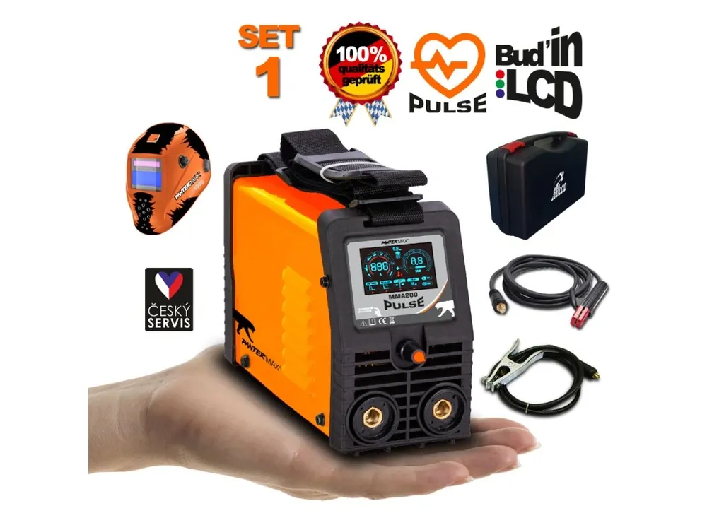 PANTERMAX® Pulzní svářecí invertor MMA200pulse® SET1 (MMA/TIG) Zlevněný