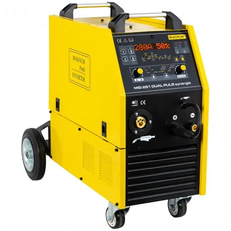 Svářecí invertor MIG 281 Dual Puls Synergia, 4-kladka, 280A /60% + hořák 24/3m + kabely Nejlepší Volba