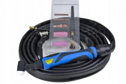 TIG hořák SR 17V 4m s ventilkem a tlačítkem 2v1 35-50 Levný