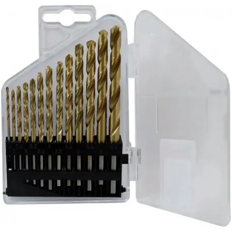 Sada vrtáků 13-dílná 1,5-6,5 (po 0,5 mm)+3,3 a 4,2 mm, HSS+TiN Zlevněný
