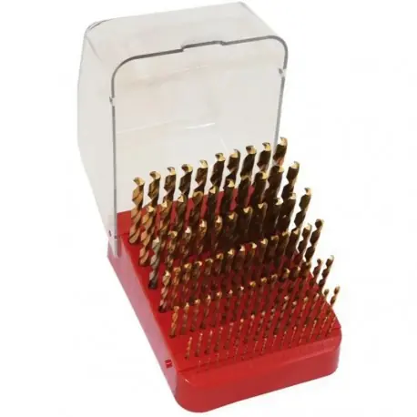 Ověřený Sada vrtáků 91-dílná 1,0-10,0 (po 0,1 mm) HSSCo5+TiN, Profi Line