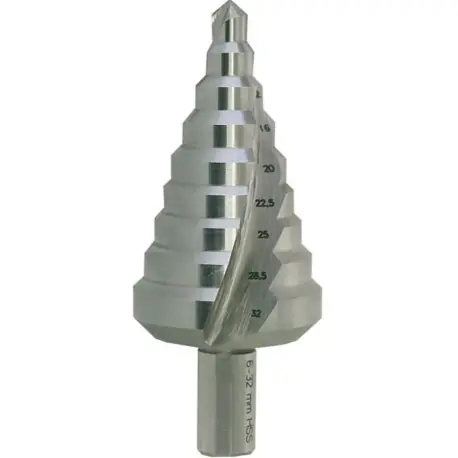 Vrták stupňovitý HSS 9 st./6-32 mm - stopka 10 mm Nízká Cena