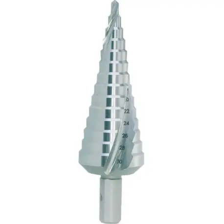 Vysoce Kvalitní Vrták stupňovitý HSSCo5 14 st./4-30 mm - stopka 10 mm