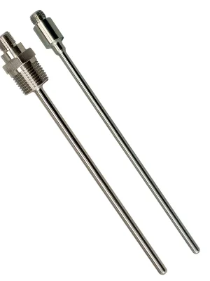 Pouze Dnes PT100 RTD Sensor with M12 Connector - RTD type Pt100Diameter 6,4 mm (1/4")Lenght 15 cm (6")External thread 3/8 NPTWiring option 1 (per diagram)