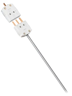 Odporový teploměr Pt100 s miniaturním konektorem - Průměr 3,2 mm (1/8")Délka 10 cm (4")Materiál pláště Nerezová ocel 316Rozsah teploty -50 až 450°C Speciální Cena