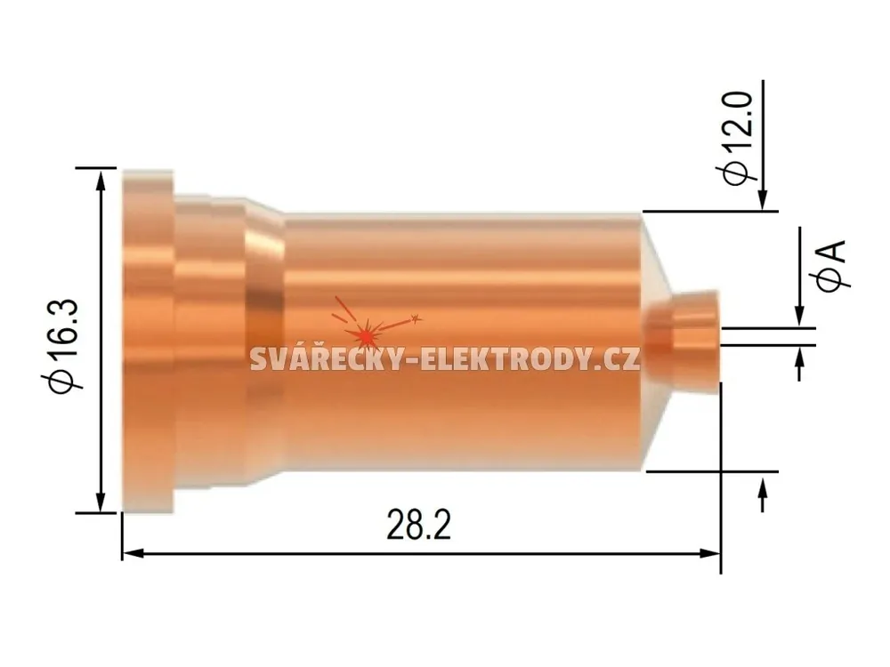 Přímo Od Výrobce Dýza PARKER SCP 120 - 1,5 mm (110 A) - kontaktní řezání s ochranou
