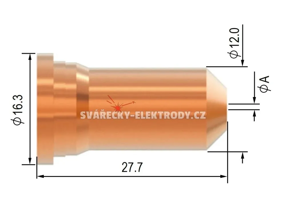 Sezónní Sleva Dýza PARKER SCP 120 - 1,0 mm (50 A) - řezání s odstupem