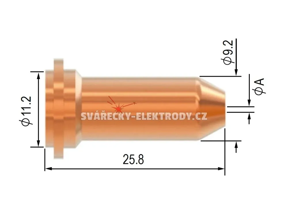 Dýza SCP 40/60, PT-60, HS-60 - 0,8 mm (30 A) - dlouhá - řezání s odstupem Kup Teď