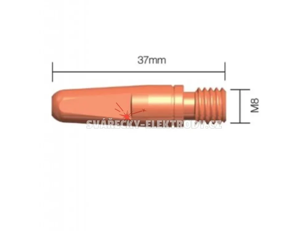 Nakupujte Hned Průvlak ESAB M8 x 37, CuCrZr - 1,2 mm