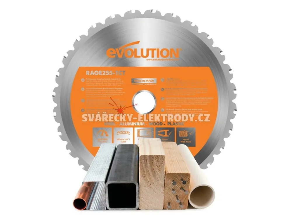 Aktuální Pilový kotouč EVOLUTION RAGE 255 mm - multifunkční
