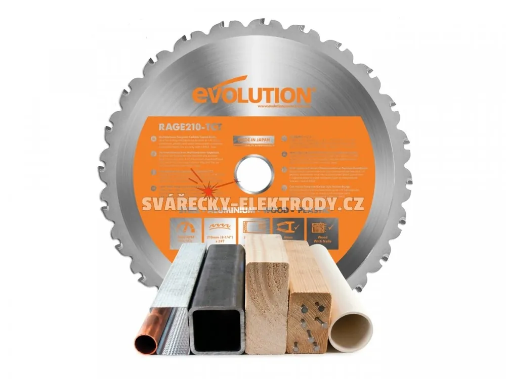 Akce Pilový kotouč EVOLUTION RAGE 210 mm - multifunkční