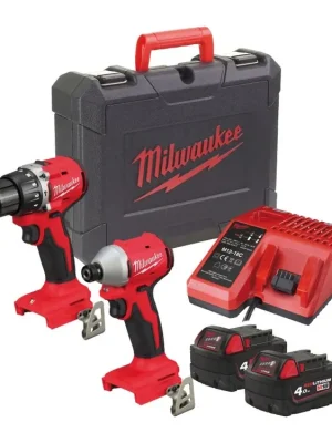 Akce M18 BLCPP2A-402C sada kompaktního bezuhlíkového aku nářadí 2× 4,0 Ah nabíječka kufr 4933492827 MILWAUKEE