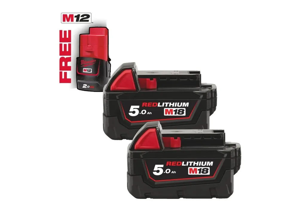 Značkový M18 B5 sada 2× akumulátor 5,0 Ah REDLITHIUM™ 4932451242 MILWAUKEE