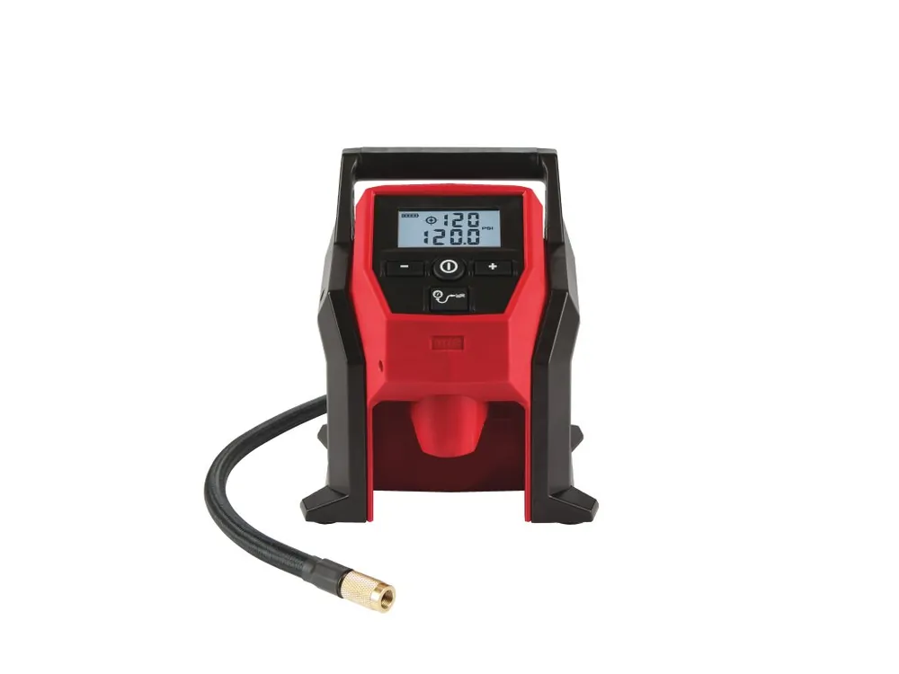 Výprodej M12 BI-0 kompresor matice – aku kompresor 8,27 tyč / 120 PSI, 24,9 l/min, digitální manometr, automatické vypí, bez aku 4933464124 MILWAUKEE