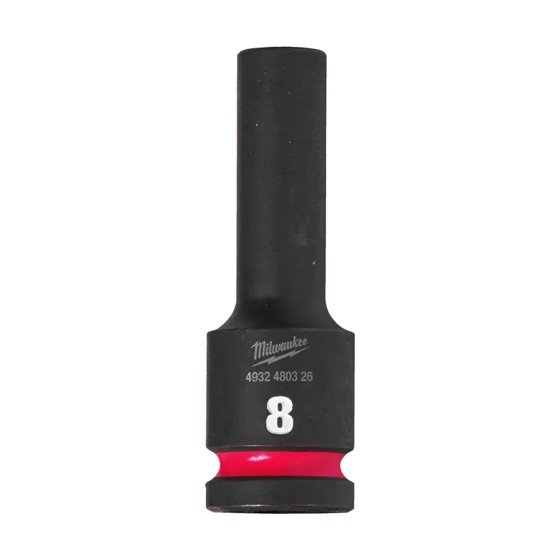 Novinka Steckschlüssel 1/2" - Sechskant 8 verlängert SHOCKWAVE™ Milwaukee /4932480326/