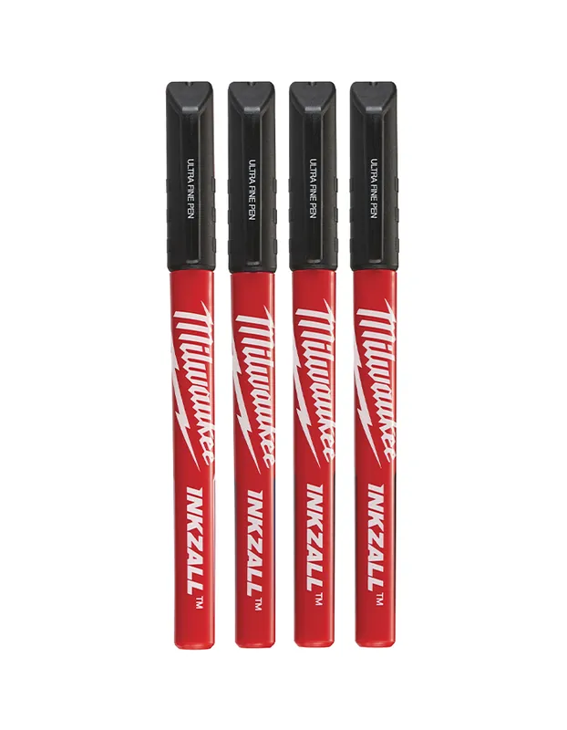 Marker - Marker extra feine Spitze 0,6 mm - schwarz 4 Stück INKZALL™ Milwaukee /48223164/ Akční Nabídka