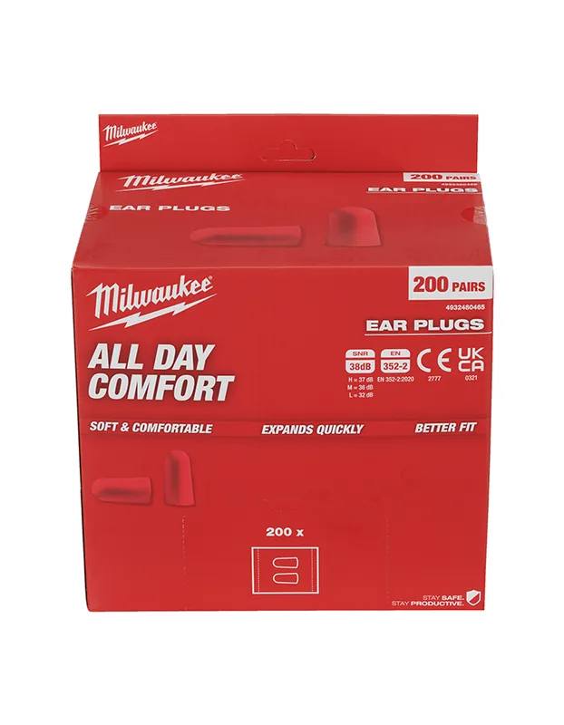 Speciální Cena Schaumstoff-Ohrstöpsel 200 Paar Milwaukee /4932480465/
