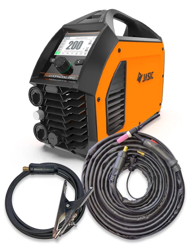 Nakupujte Hned Inverter WIG JASIC 200 Pulse AC/DC PFC LCD mit WIG-Brenner 17/8m + Massekabel, (E2S23)