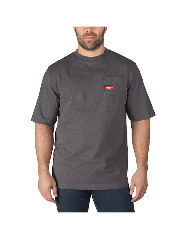 Přímo Od Výrobce Arbeits-T-Shirt Heavy-Duty™, Kurzarm „M“ – grau WTSSG Milwaukee /4933478232/