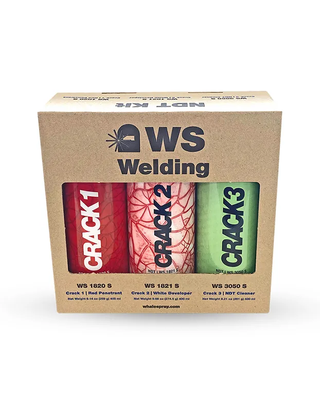 Cenová Bomba WS 1819 KIT NDT WHALE SPRAY (KIT NDT4) NDT-Sprühset mit CRACK 1-2-3