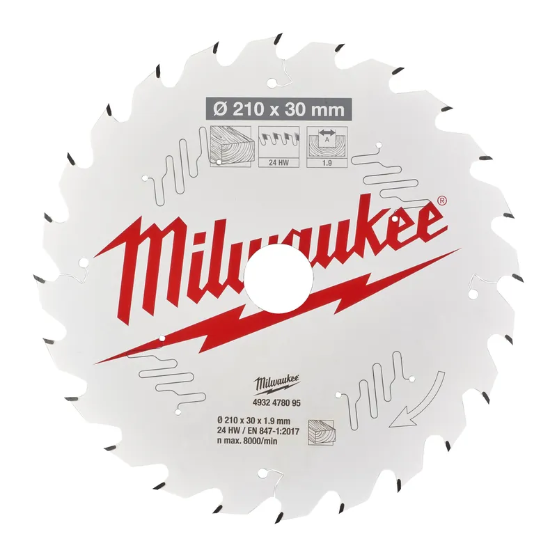 Sägeblatt TS W 210x30x1,9x24 ATB MILWAUKEE /4932478095/ Pouze Dnes